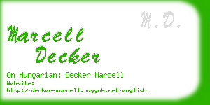 marcell decker business card